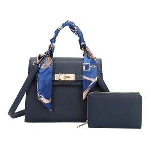 Vegan Leather NEW!! Wallet and Scarf Top Handle Satchel Set!!🥰. *Poshmark